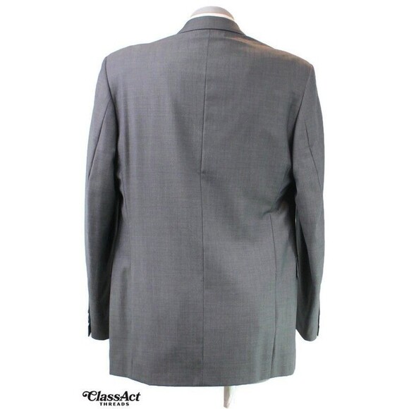 Paul Dione 2 Piece Suit Mens Gray Birdeye Double Breasted 44XL Pleated 36" W - Picture 8 of 10